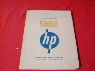 HP 620A SHF Signal Generator Ops. and Service Manual  