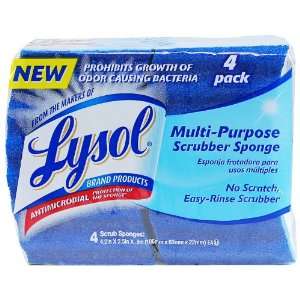  Quickie Lysol Multi Purpose Scrubber Sponge, 4 Pack