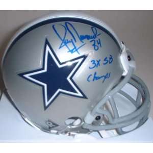 Jay Novacek Autographed Dallas Cowboys Riddell Mini Helmet with 3 x 
