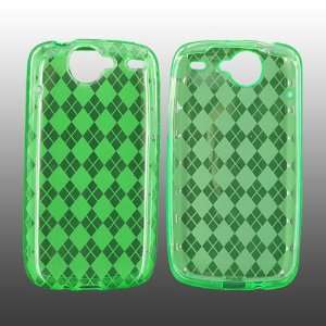  For Google Nexus One Crystal Silicone Case Argyle Green 