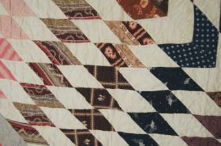 Vintage Star of Bethlehem Hand Stitched Antique Quilt ~VERY EARLY 