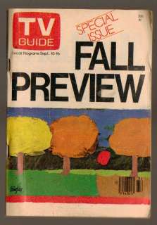 TV Guide Magazine September 10 1977 Fall Preview TV No label  
