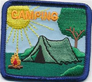 Girl Boy Cub CAMPING SUN Patches Crests SCOUTS GUIDES  