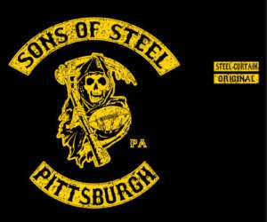 SONS OF STEEL Steelers Pittsburgh Curtain T Shirt 5XL  