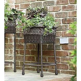 Wicker Square Plant Stand  Ty Pennington Style Outdoor Living Outdoor 