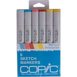  * * Copic Sketch Set of 6 Markers   Perfect Primaries 