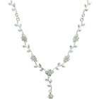 Heirloom Finds Delicate Floral Rhinestone Necklace Bracelet and 