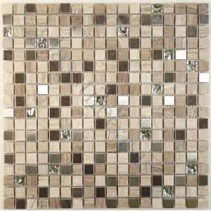   Opulence Series Glossy Glass and Stone Tile   15038