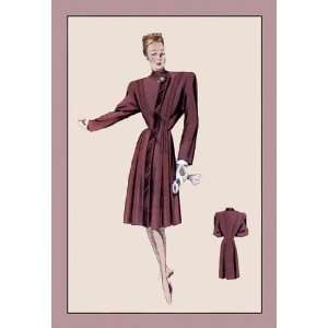   By Buyenlarge Burgundy Dressy Coat 20x30 poster