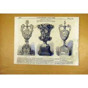  Ascot Races Prize Plate Cup Vase Trophy Print 1853