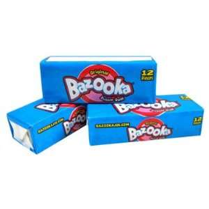 Bazooka Bubble Gum   Original, 12 pc pack, 12 count  