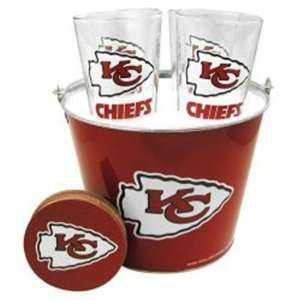   NIB Kansas City Chiefs NFL Beer Glass & Coaster Set