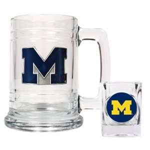   of Michigan Wolverines Beer Mug & Shot Glass Set