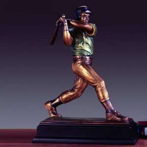 Full Strike Baseball Player Bronze Finish Statue with Base 