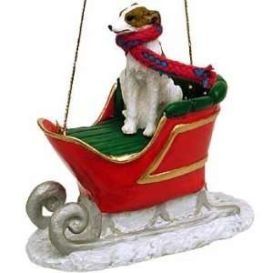  Brindle and White Whippet in a Sleigh Christmas Ornament 
