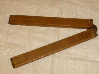 Antique Vintage STANLEY NO 7 Wooden Folding RULE Tool Ruler  