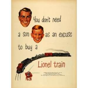 1949 Ad Train Set Lionel Corporation Toy Railroad Track Railway Son 