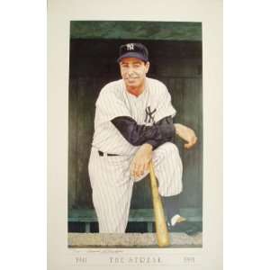  Joe DiMaggio New York Yankees 23x35 Lithograph Sports 