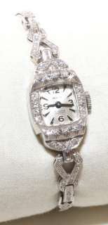 Vintage Belvil Solid Platinum 2.0ct Diamond Watch  