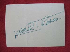 1930s LOWELL THOMAS AUTOGRAPH SIGNATURE SIGNED  