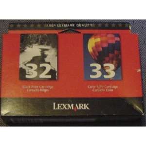   Colour Remanufactured LEXMARK No 32 / 18C0032 + No 33 / 18C0033 2pk