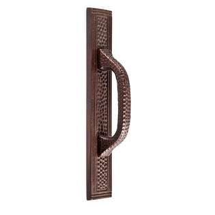  Solid Copper Drawer Pull with Rectangular Backplate 