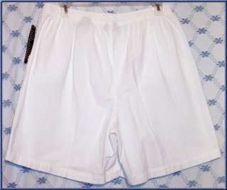   Womens Elastic Waistband Cotton SHORTS PS Sail White With Draw String