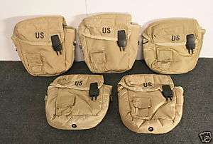 US Army 2 QT DESERT CANTEEN COVERS STRAP CLIPS NEW  