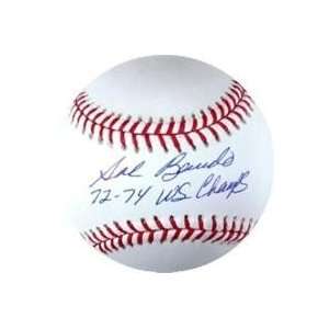  Sal Bando Autographed/Hand Signed MLB Baseball Inscribed 