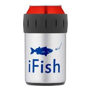    Thermos Can Cooler Koozie iFish Fishing Fisherman 