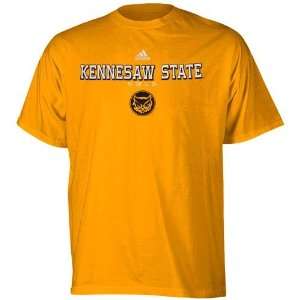  adidas Kennesaw State Owls Gold True Basic T shirt Sports 