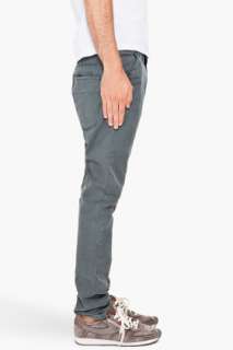 Nudie Jeans Khaki Concrete Trousers for men  