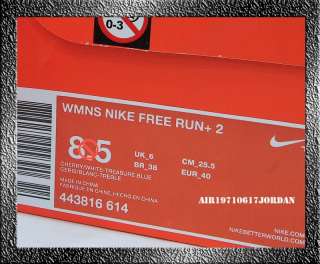 2011 Women Nike Free Run+ 2 Solar Red Pink Blue White US 5.5~9 Running 