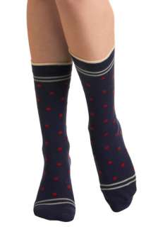 Don the Spot Socks   Blue, Red, White, Polka Dots