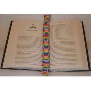 Rainbow Stripes Booksnake A Handmade Weighted Bookmark    the Perfect 