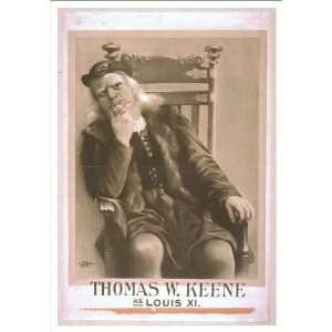  Historic Theater Poster (M), Thomas W Keene as Louis XI 