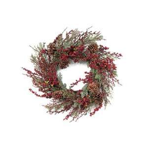  Pack of 2 Full Red Berry, Cedar, and Pinecone Christmas 