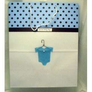  Hallmark Gift Bags EGB3519 Sweet Baby Boy Brown and Blue Large Gift 