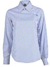 JEAN PAUL GAULTIER   STRIPE BUTTON SLEEVE SHIRT