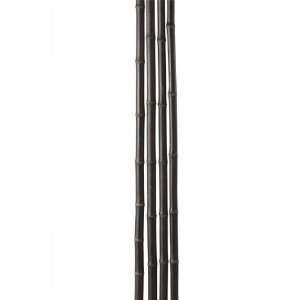    Black Bamboo Poles, 1 X 8 Feet. Carton of 15 Poles