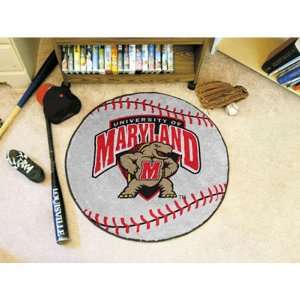  Maryland Terps NCAA Baseball Round Floor Mat (29) Sports 