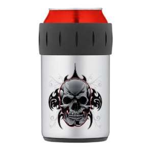 Thermos Can Cooler Koozie Tribal Skull 