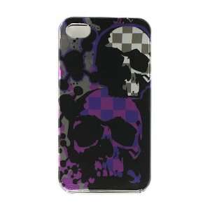  iPhone 4 Graphic Case   Purple Spotted Skulls Cell Phones 
