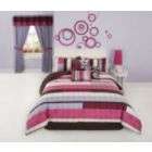 Bed Ink Choppy Pink Twin Comforter Set