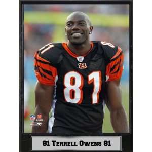   Cincinnati Bengals Terrel Owens 81 9X12 Plaque