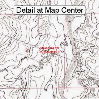 USGS Topographic Quadrangle Map   Strasburg NW, Colorado (Folded 