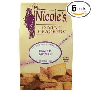   Divine Crackers Heaven is Lavender, 5 Ounce Packages (Pack of 6