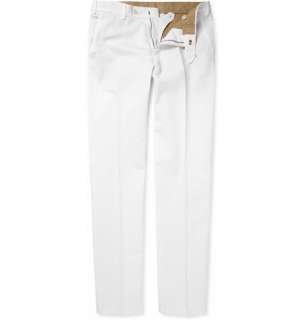   Casual trousers  Straight Leg Cotton and Linen Blend Trousers