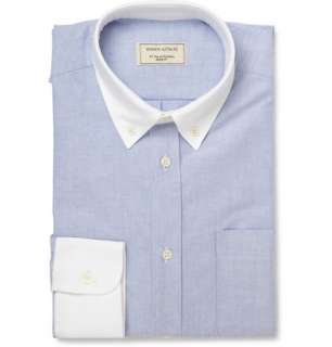 Maison Kitsuné Contrast Collar and Cuffs Oxford Shirt  MR PORTER