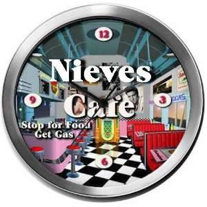  NIEVES 14 Inch Cafe Metal Clock Quartz Movement Kitchen 